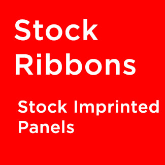 Stock Ribbons with Stock Imprinted Panels